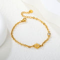 Pulsera Sol con Piedra Blanca