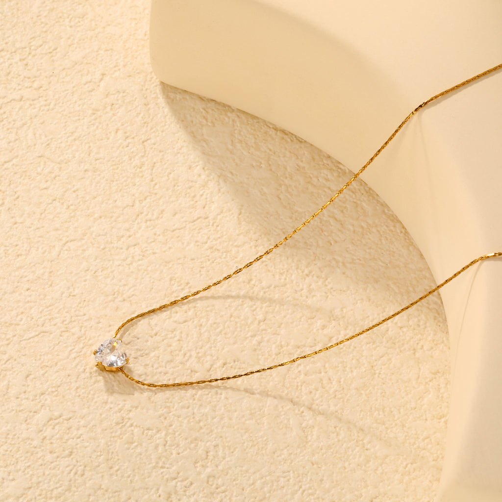 Collar Corazón Blanco