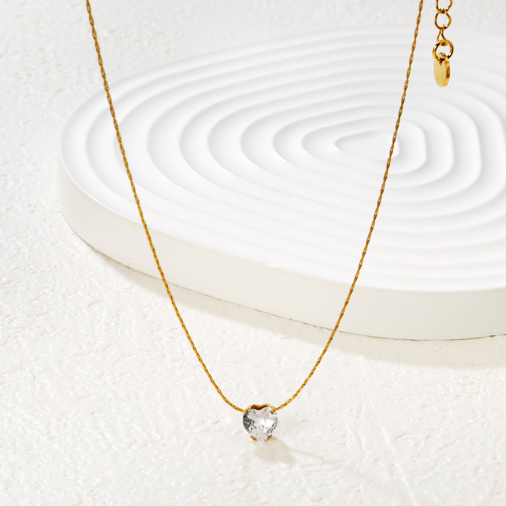 Collar Corazón Blanco