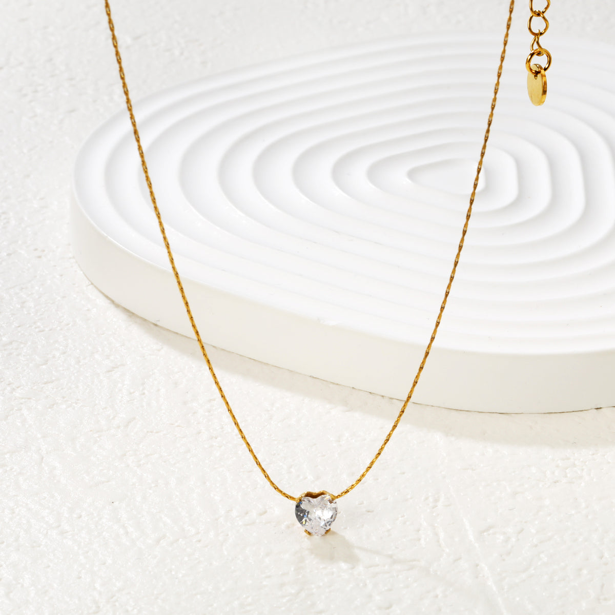 Collar Corazón Blanco