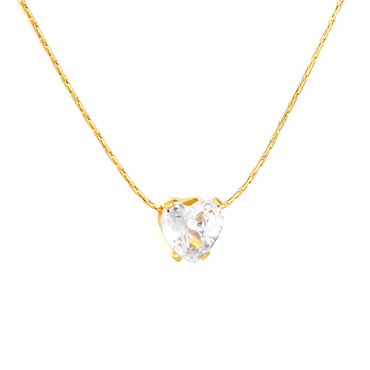 Collar Corazón Blanco