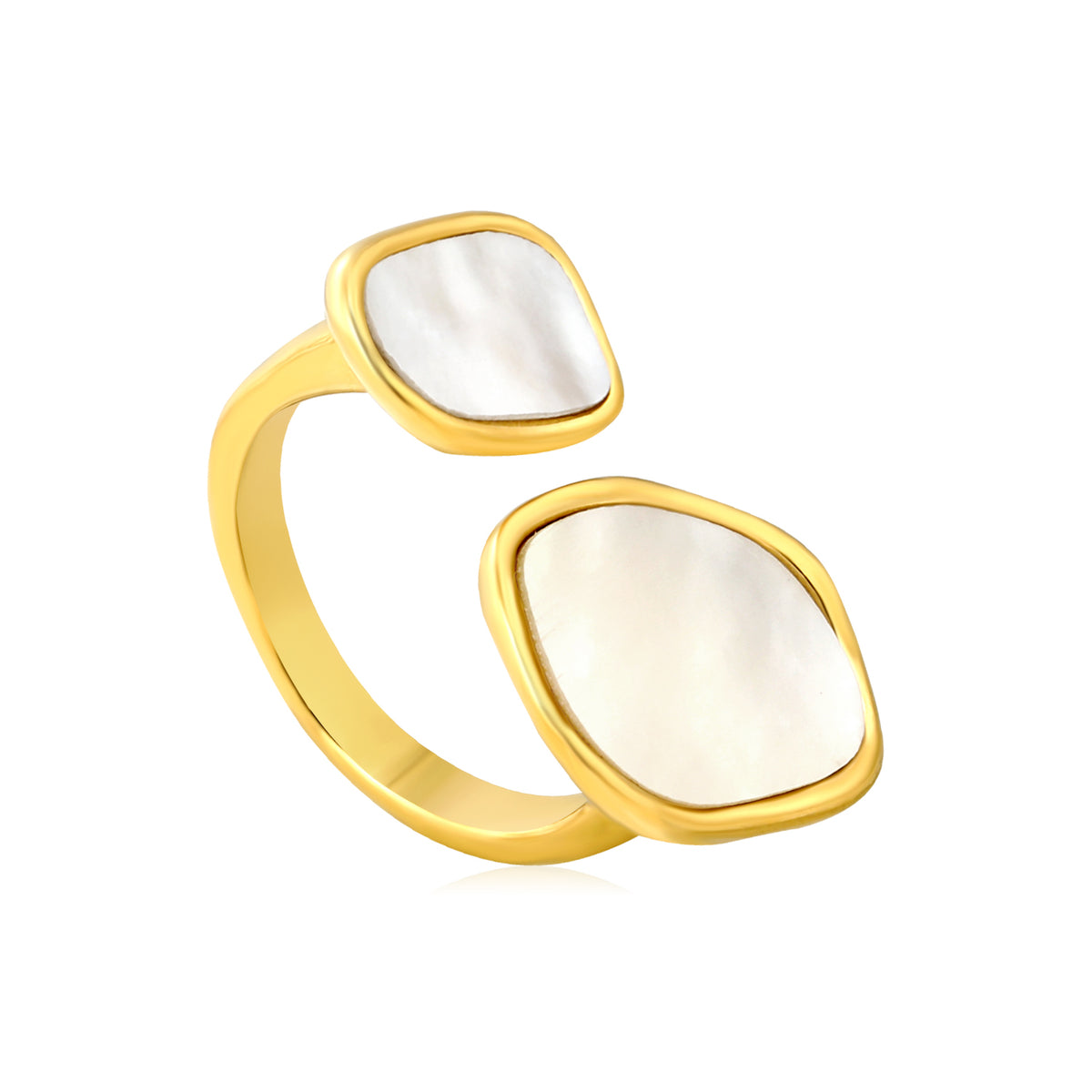 Anillo Dos Piedras Planas