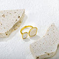 Anillo Dos Piedras Planas