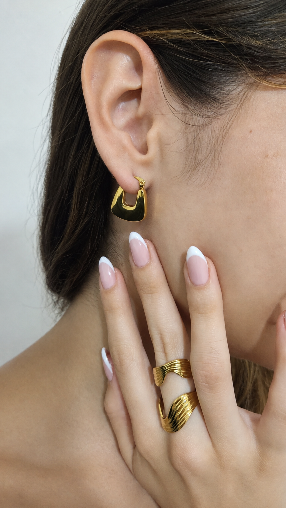 Argollas Cuadradas Chunky